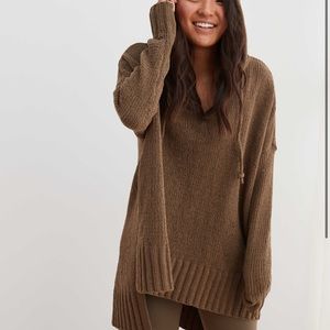 Aerie Oversized Chenille Hoodie Sweater